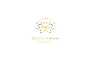 A Harmonious Lotus and yoga Logo Design